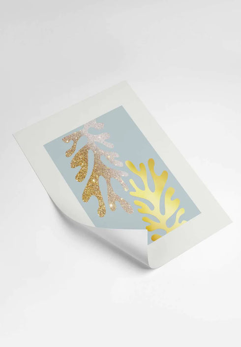 Coral Real Gold Set Of 2 Posters 50x70cm